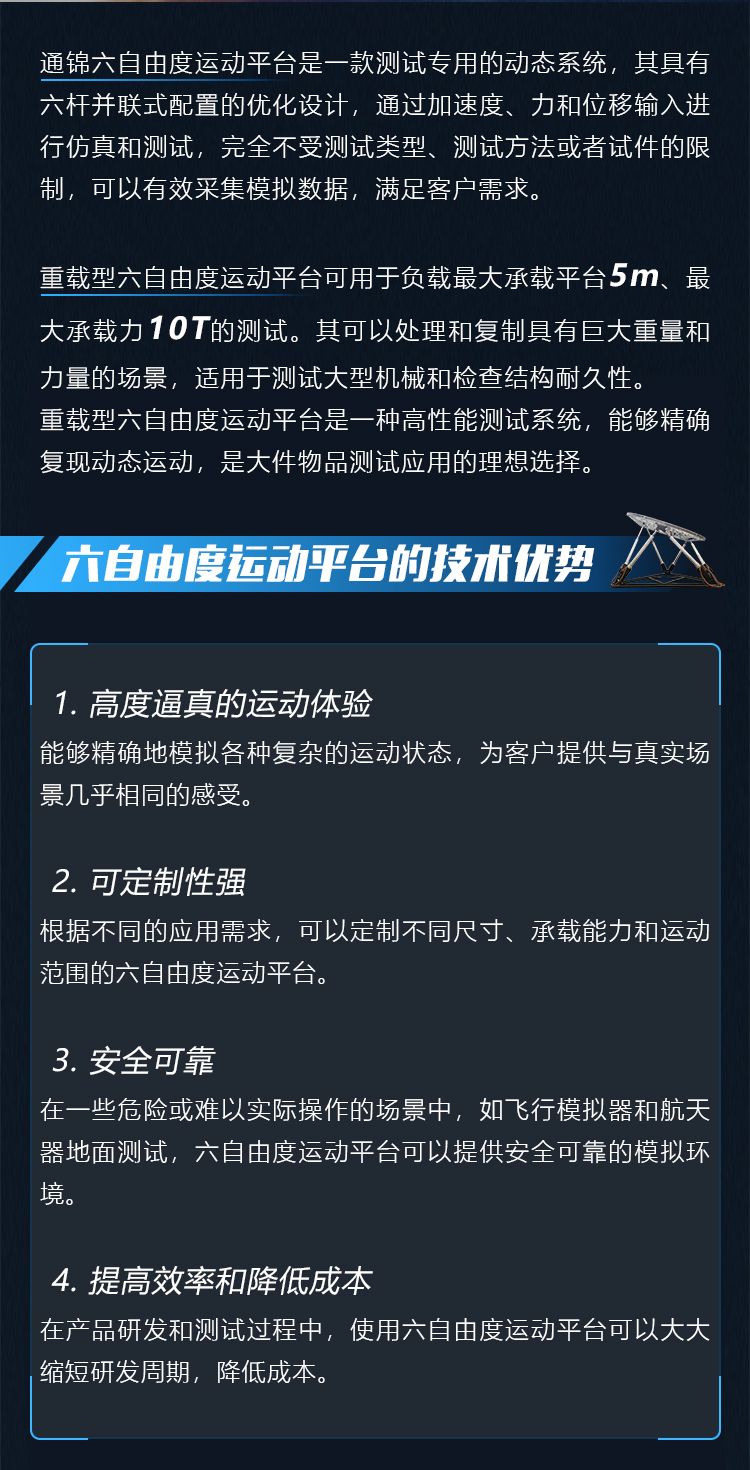 重载型六自由度平台 重载型六自由度平台