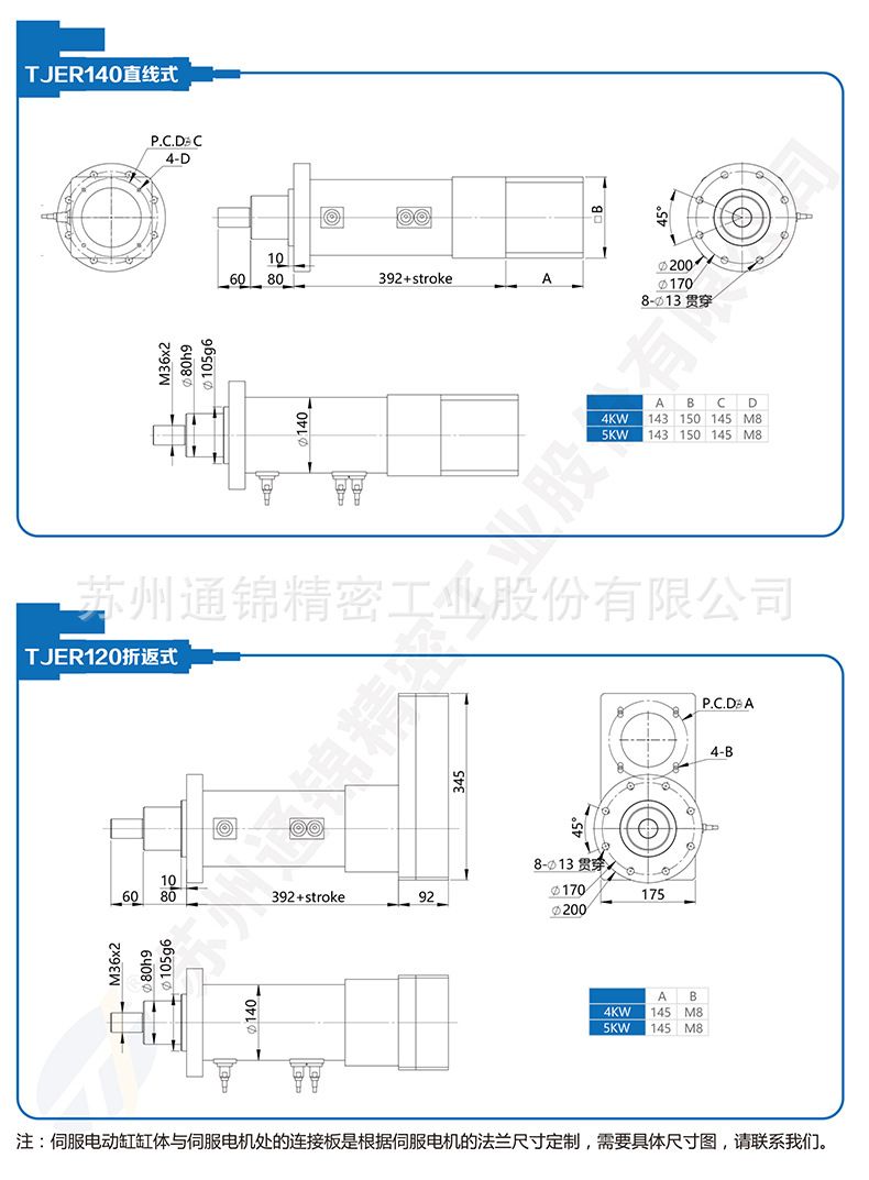 TJER140重负载电动缸